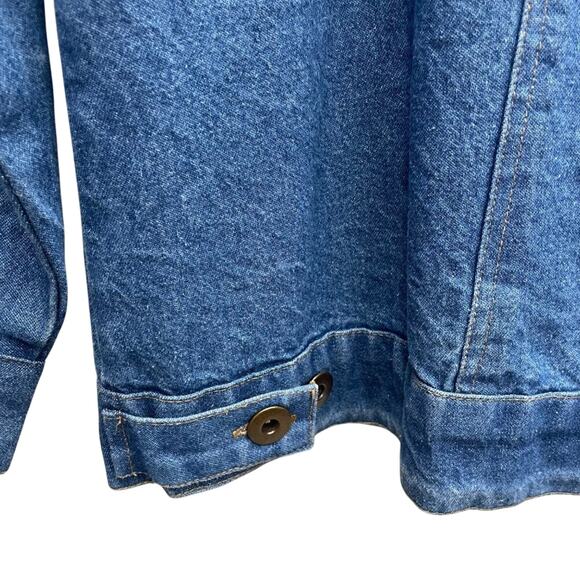 Denim Jacket With Appliqué and Embroidery Women’s Size Large - Picture 12 of 13